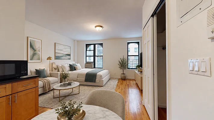Renovated studio interior at 234 East 87th Street, Apt. 3D